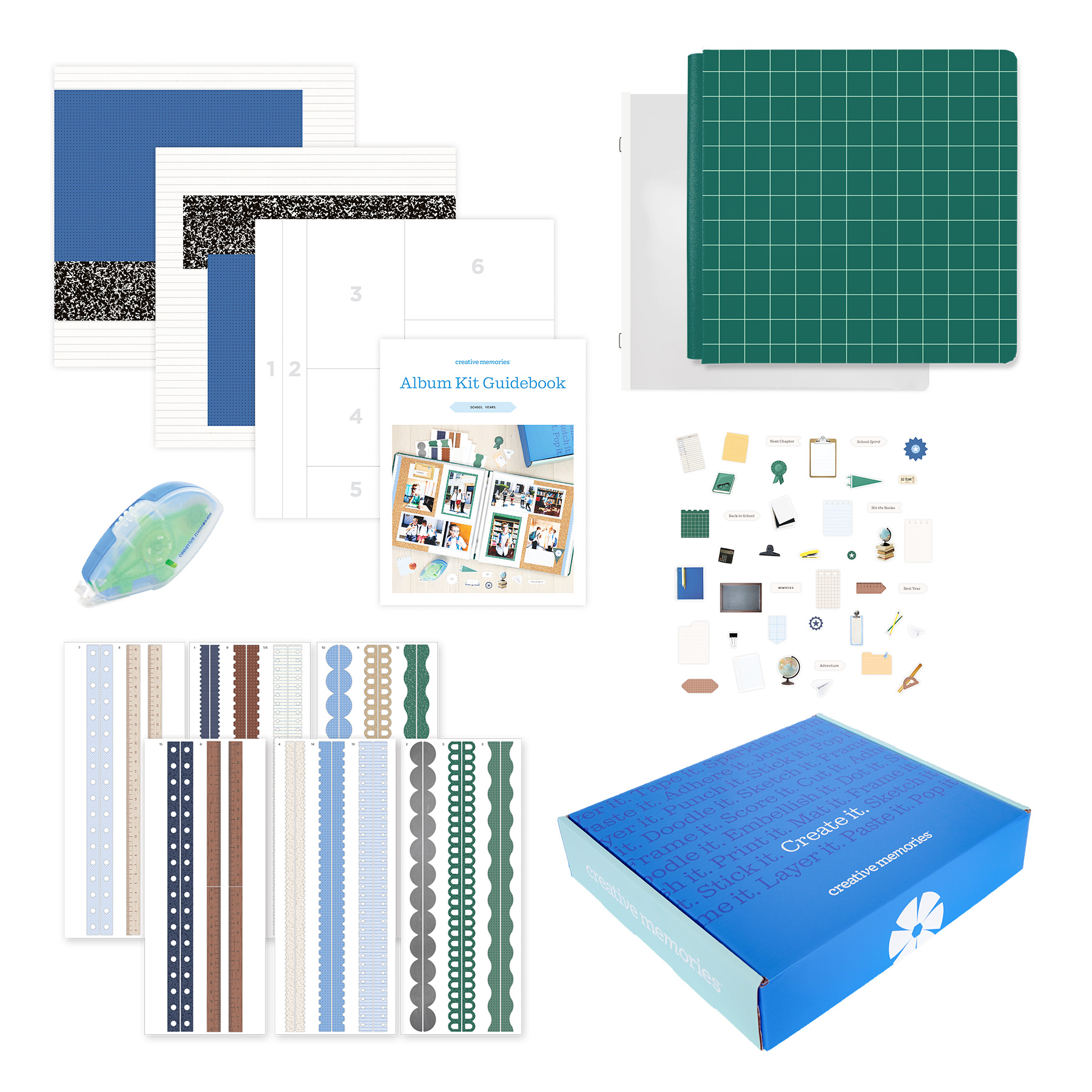 Creative Memories School Years Album Kit Hunter Green 665651 03