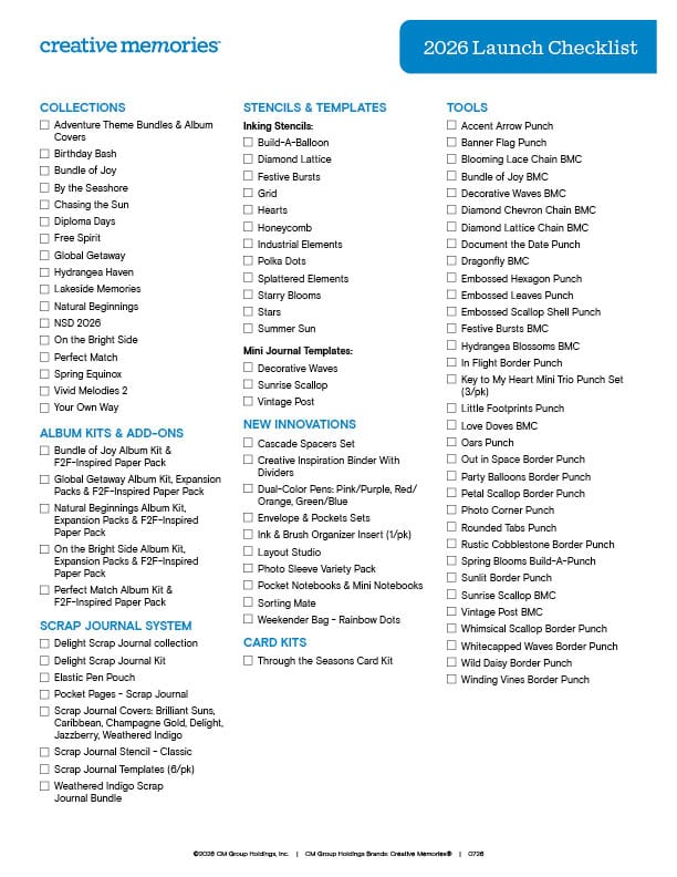 2026LaunchChecklist Flyer 0726